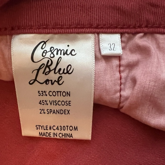 Cosmic Blue Love from Stitch Fix Cropped Jeans in Deep Red, size 14 - Picture 5 of 5